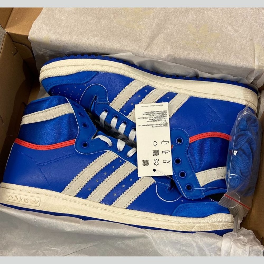 NWB Adidas Originals Top Ten Hi Glory Blue / Orbit Men’s Size 7.5